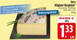 Edeka herz Allgäuer Bergkäse Angebot