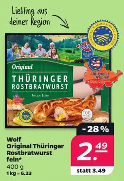 Netto Wolf Original Thüringer Rostbratwurst Angebot