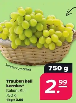 Netto Trauben hell kernlos* Angebot
