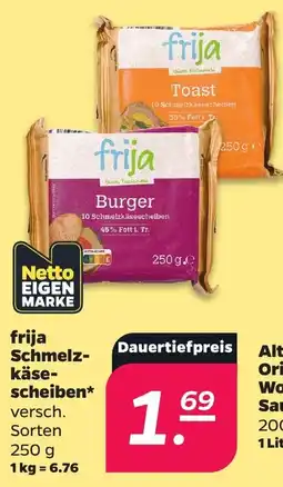 Netto frija Schmelzkäsescheiben Angebot
