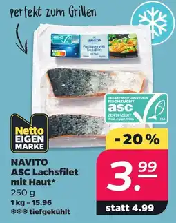 Netto NAVITO ASC Lachsfilet mit Haut* Angebot