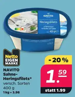 Netto NAVITO Sahne-Heringsfilets* Angebot