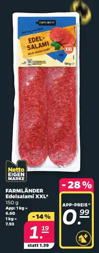 Netto FARMLÄNDER Edelsalami XXL Angebot