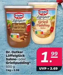 Netto Dr. Oetker Löffelglück Sahne- oder Grießpudding Angebot