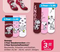 Netto Snoopy Sneakersocken Angebot