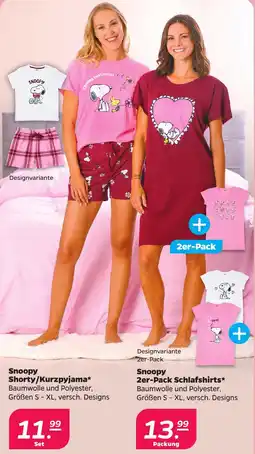 Netto Snoopy Shorty/Kurzpyjama Angebot