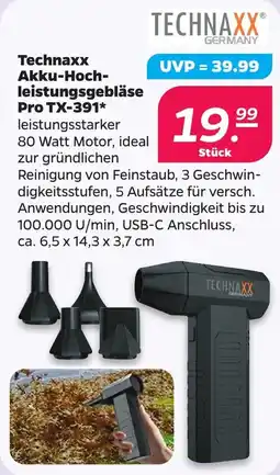 Netto Technaxx Akku-Hochleistungsgebläse Pro TX-391* Angebot