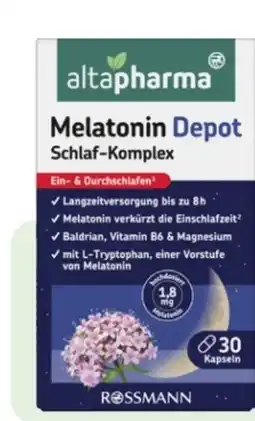Rossmann Altapharma Melatonin Depot Schlaf Komplex Angebot