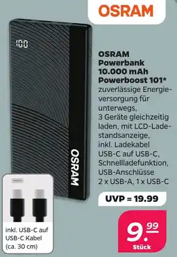 Netto OSRAM Powerbank 10.000 mAh Powerboost 101* Angebot