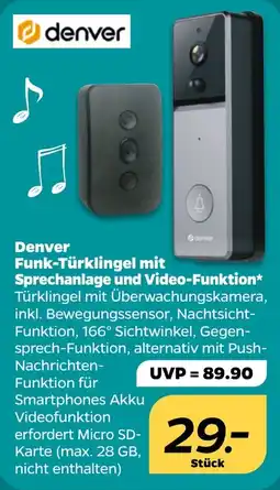 Netto Denver Funk-Türklingel mit Sprechanlage und Video-Funktion Angebot