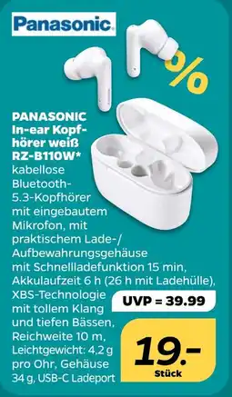 Netto Panasonic In-ear Kopfhörer weiß Angebot