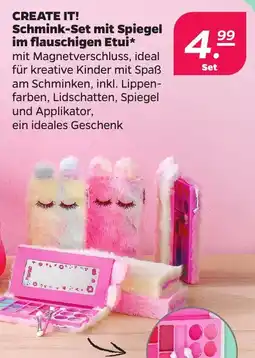 Netto CREATE IT! Schmink-Set mit Spiegel im flauschigen Etui* Angebot