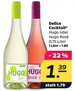 Netto Delice Cocktail Hugo oder Hugo Rosé Angebot
