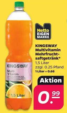 Netto KINGSWAY Multivitamin Mehrfruchtsaftgetränk Angebot