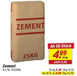 toom Baumarkt Zement Angebot