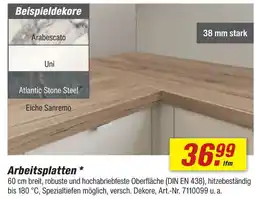 toom Baumarkt Arbeitsplatten Angebot