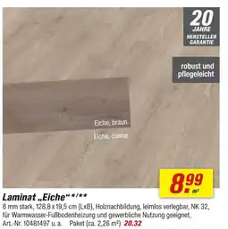 toom Baumarkt Laminat „eiche“ Angebot