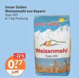 V Markt Unser süden weizenmehl Angebot