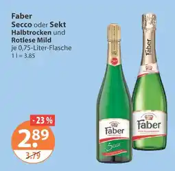 V Markt Faber secco halbtrocken Angebot