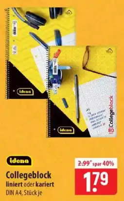 Famila Nord Ost idena Collegeblock Angebot