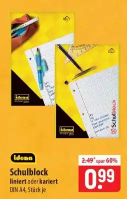 Famila Nord Ost idena Schulblock Angebot