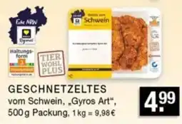 Edeka Zurheide GESCHNETZELTES vom Schwein, „Gyros Art“ Angebot