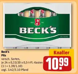 REWE Beck's Pils Angebot