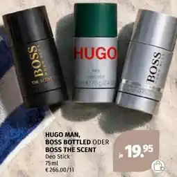 Müller HUGO MAN, BOSS BOTTLED ODER BOSS THE SCENT Deo Stick Angebot