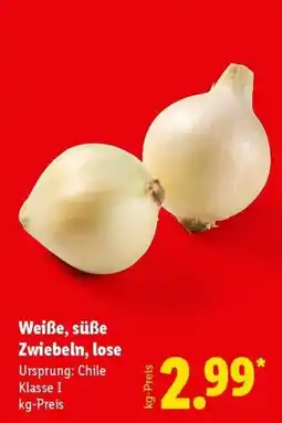 Lidl Weiße, süße Zwiebeln, lose Angebot