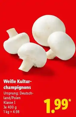 Lidl Weiße Kultur-champignons Angebot