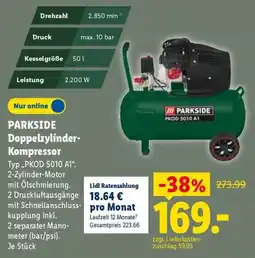 Lidl PARKSIDE Doppelzylinder-Kompressor Angebot