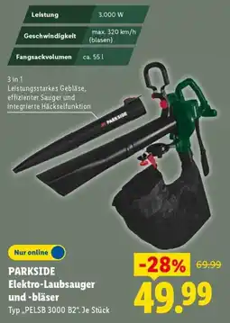 Lidl PARKSIDE Elektro-Laubsauger und -bläser Angebot