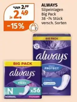 Müller Always Slipeinlagen Angebot