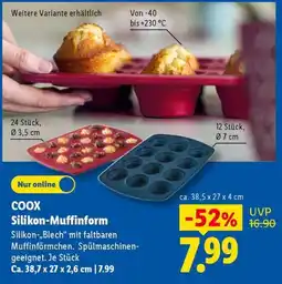 Lidl COOX Silikon-Muffinform Angebot