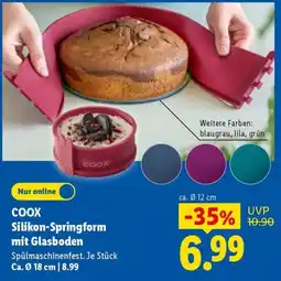 Lidl COOX Silikon-Springform mit Glasboden Angebot