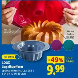Lidl COOX Gugelhupfform Angebot