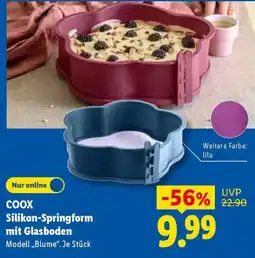 Lidl COOX Silikon-Springform mit Glasboden Angebot