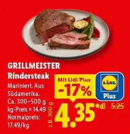 Lidl GRILLMEISTER Rindersteak Angebot