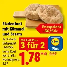 Lidl Fladenbrot mit Kümmel und Sesam Angebot
