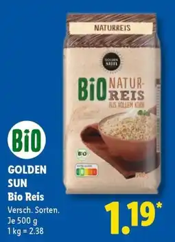 Lidl GOLDEN SUN Bio Reis Angebot