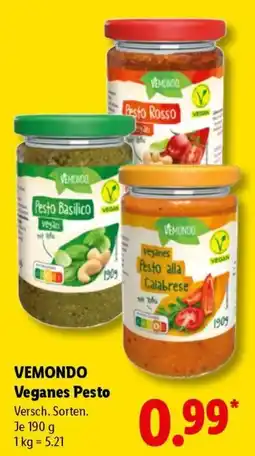 Lidl VEMONDO Veganes Pesto Angebot