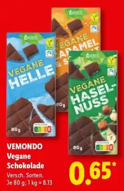 Lidl VEMONDO Vegane Schokolade Angebot