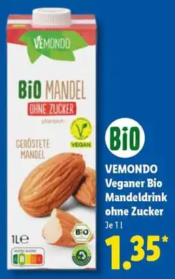 Lidl VEMONDO Veganer Bio Mandeldrink ohne Zucker Angebot