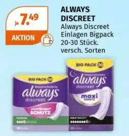 Müller Always Discreet Einlagen Angebot