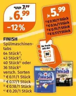 Müller FINISH Spülmaschinen-tabs Angebot
