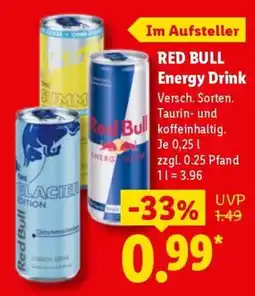 Lidl Red Bull Energy Drink Angebot