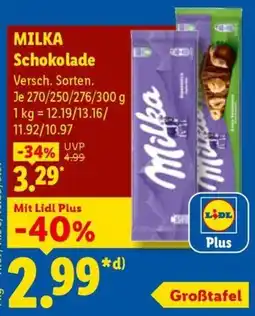 Lidl MILKA Schokolade Angebot