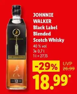 Lidl JOHNNIE WALKER Black Label Blended Scotch Whisky Angebot