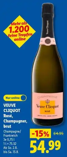 Lidl VEUVE CLICQUOT Rosé, Champagner, brut Angebot