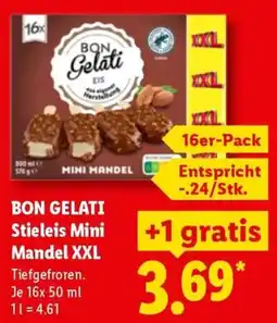 Lidl BON GELATI Stieleis Mini Mandel XXL Angebot